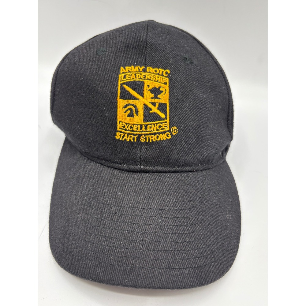 Army ROTC Leadership Excellence Start Strong Black Adjustable Hat Cap Military - Picture 4 of 8